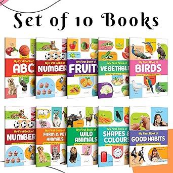 My First Picture Book Collection For Early Learning : Books For Children, Learning Picture Library For Kids, Toddler book, Early learning book With 10 Topics