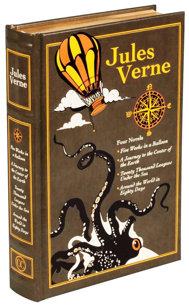 Jules Verne - four Novels leatherbound